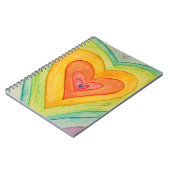 Rainbow Hearts Liebe Art Notebook Journal Notizblock (Linke Seite)