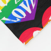 Rainbow-Hearts-Liebe ist Liebe Fleecedecke (Ecke)