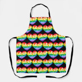 Rainbow-Hearts-Liebe ist Liebe Schürze (Vorderseite)