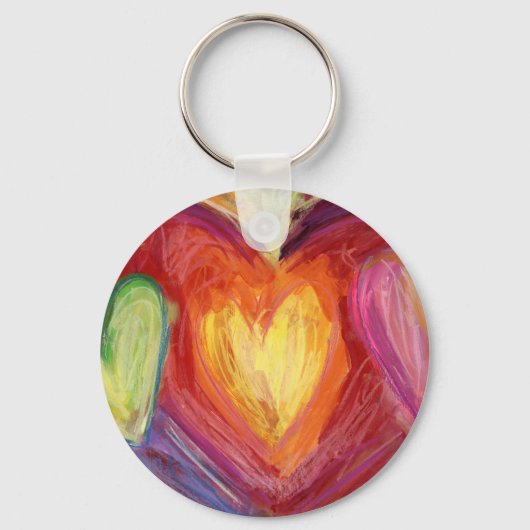 Rainbow Hearts Liebe Pendant Schlüsselanhänger Cha (Vorderseite)