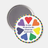Rainbow Hearts Magnet (Vorderseite/Rückseite)