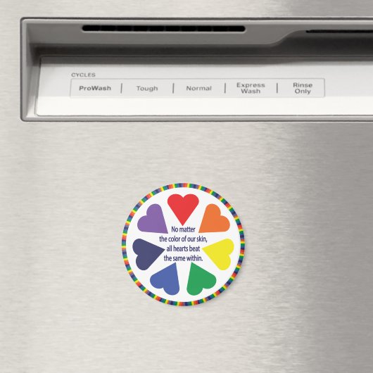 Rainbow Hearts Magnet (In Situ (Geschirrspüler))