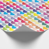 Rainbow Hearts Matte Wrapping Paper, 30" x 6' Geschenkpapier (Ecke)