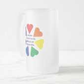 Rainbow Hearts Mattglas Bierglas (Vorderseite Links)
