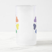Rainbow Hearts Mattglas Bierglas (Mittel)