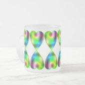 Rainbow Hearts Mattglastasse (Vorderseite Links)