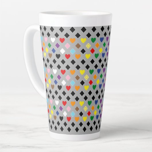 Rainbow Hearts Milchtasse (Linke Ecke)
