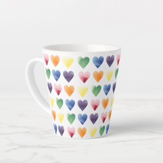 Rainbow Hearts Milchtasse (Linke Ecke)