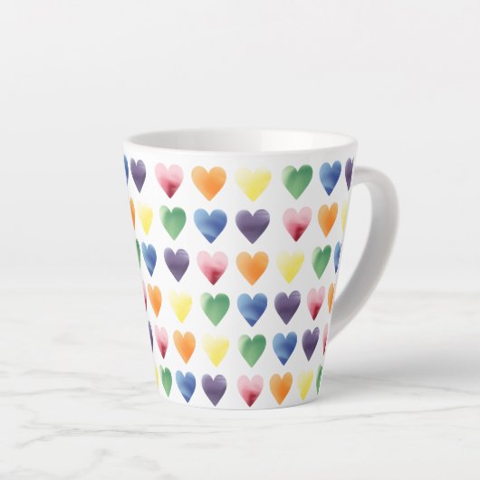 Rainbow Hearts Milchtasse (Rechte Ecke)