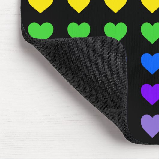 Rainbow Hearts Mousepad (Ecke)