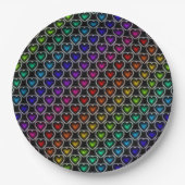 Rainbow Hearts Musterpapiere Teller (Vorderseite)