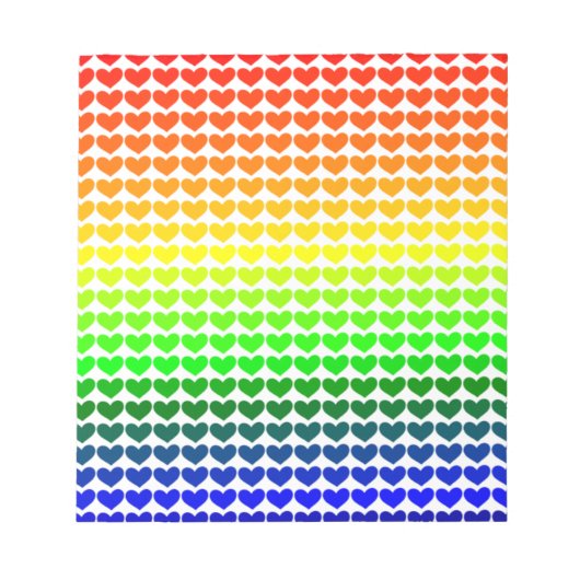 RAINBOW HEARTS NOTIZBLOCK (Vorderseite)