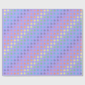 Rainbow Hearts on Lilac Geschenkpapier (Flach)
