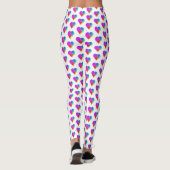 Rainbow Hearts on White Leggings (Rückseite)