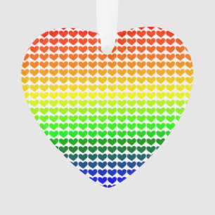 RAINBOW HEARTS ORNAMENT