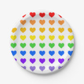 Rainbow Hearts Pappteller (Vorderseite)