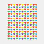 Rainbow Hearts Pattern Fleecedecke (Vorderseite)