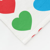 Rainbow Hearts Pattern Fleecedecke (Ecke)