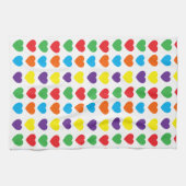 Rainbow Hearts Pattern Geschirrtuch (Horizontal)