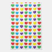 Rainbow Hearts Pattern Geschirrtuch (Vertikal)