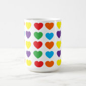 Rainbow Hearts Pattern Kaffeetasse (Mittel)