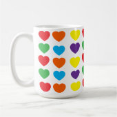 Rainbow Hearts Pattern Kaffeetasse (Links)