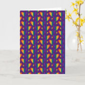 Rainbow Hearts Pattern Karte (Gelbe Blume)