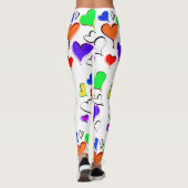 Rainbow Hearts Pattern Leggings (Rückseite)