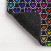 Rainbow Hearts Pattern Mouse Pad Mousepad (Ecke)