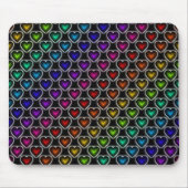 Rainbow Hearts Pattern Mouse Pad Mousepad (Vorne)