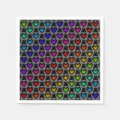 Rainbow Hearts Pattern Napkins Serviette (Vorderseite)