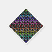 Rainbow Hearts Pattern Napkins Serviette (Ecke)