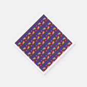 Rainbow Hearts Pattern Serviette (Ecke)