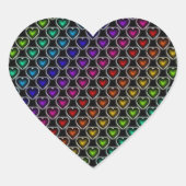 Rainbow Hearts Pattern Stickers (Vorderseite)