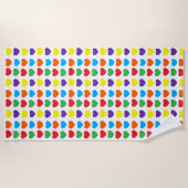 Rainbow Hearts Pattern Strandtuch (Vorderseite)