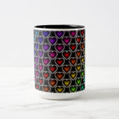 Rainbow Hearts Pattern Tasse (Mittel)