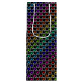 Rainbow Hearts Pattern Weinbeutel Geschenktüte Für Weinflaschen (Vorderseite)