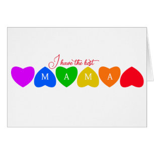 Rainbow Hearts personalisiert Mama