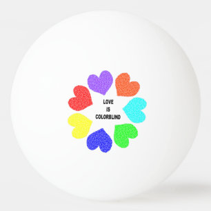 Rainbow Hearts Ping Pong Ball für interrassische L Tischtennisball