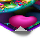 Rainbow Hearts Poster (Ecke)