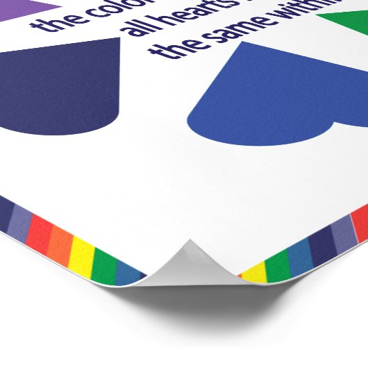 Rainbow Hearts Poster (Ecke)