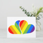 Rainbow Hearts Pride Postcard - LGBTQ+ Liebe & Equ (Stehend Vorderseite)