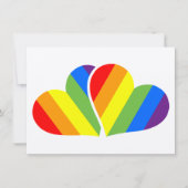 Rainbow Hearts Pride Postcard - LGBTQ+ Liebe & Equ (Vorderseite)