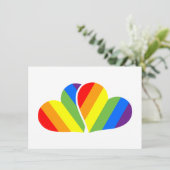 Rainbow Hearts Pride Postcard - LGBTQ+ Liebe, Equa (Stehend Vorderseite)