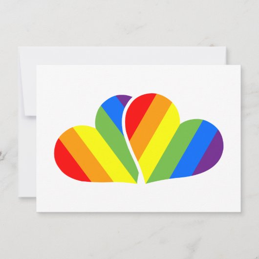 Rainbow Hearts Pride Postcard - LGBTQ+ Liebe, Equa (Vorderseite)
