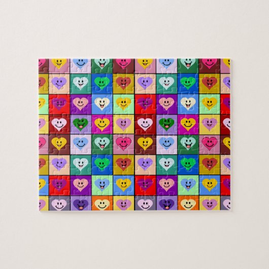 Rainbow Hearts Quadrate Puzzle (Horizontal)