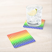 RAINBOW HEARTS RECHTECKIGER PAPPUNTERSETZER (Vor Ort)