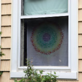 Rainbow Hearts Retro Mandala Fensteraufkleber