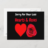 Rainbow Hearts & Rose auf der Postkarte Entschuldi (Vorne/Hinten)