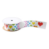 Rainbow Hearts Satinband (Spule)